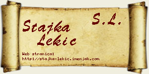 Stajka Lekić vizit kartica